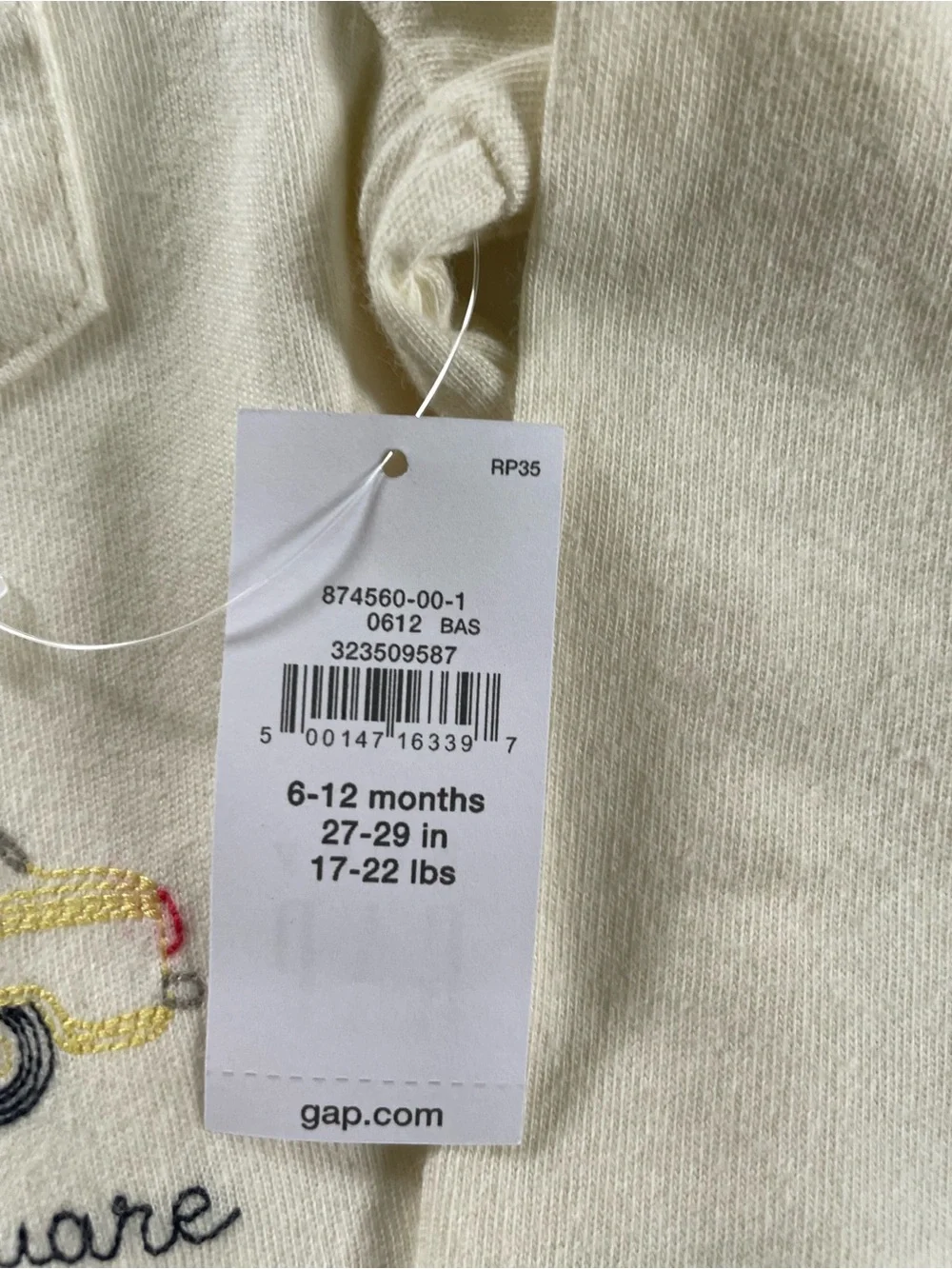Baby GAP Cream New York Graphic Baby One-Piece